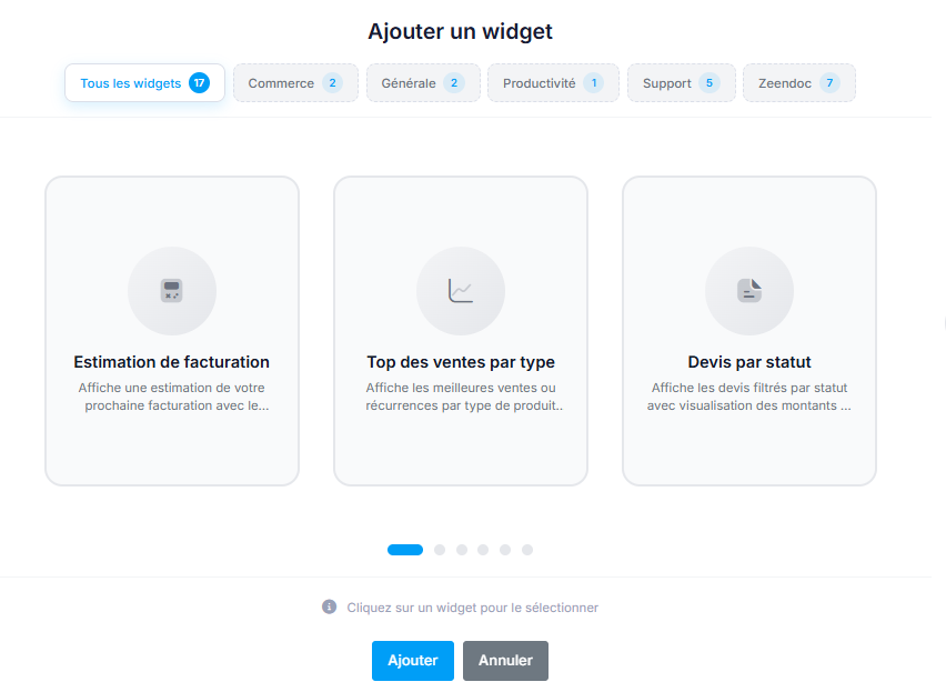 Bibliotheque de widgets